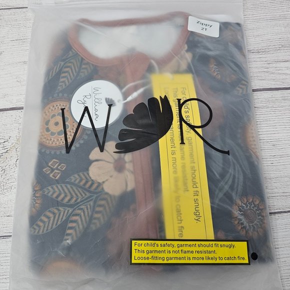 NEW!!! William‎ & Ryan Toddler Girl Bamboo Boho Floral Zippy Size 2T - Picture 2 of 4